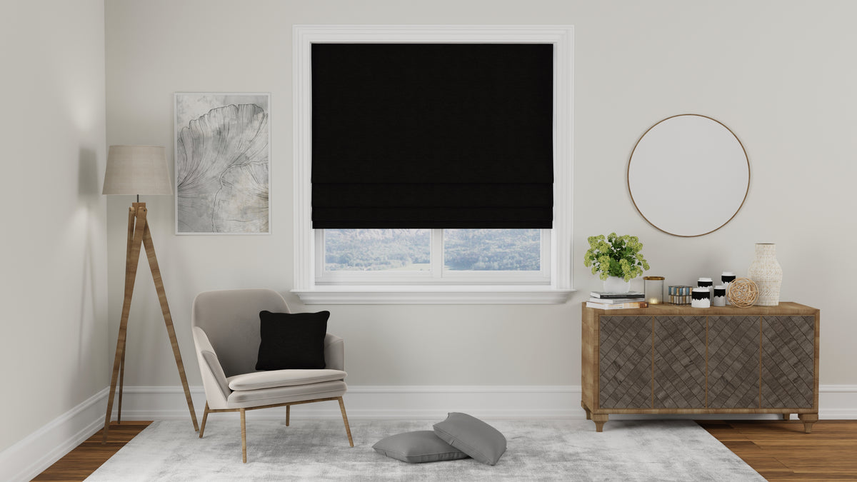 Kensington Made to Measure Roman Blind Black