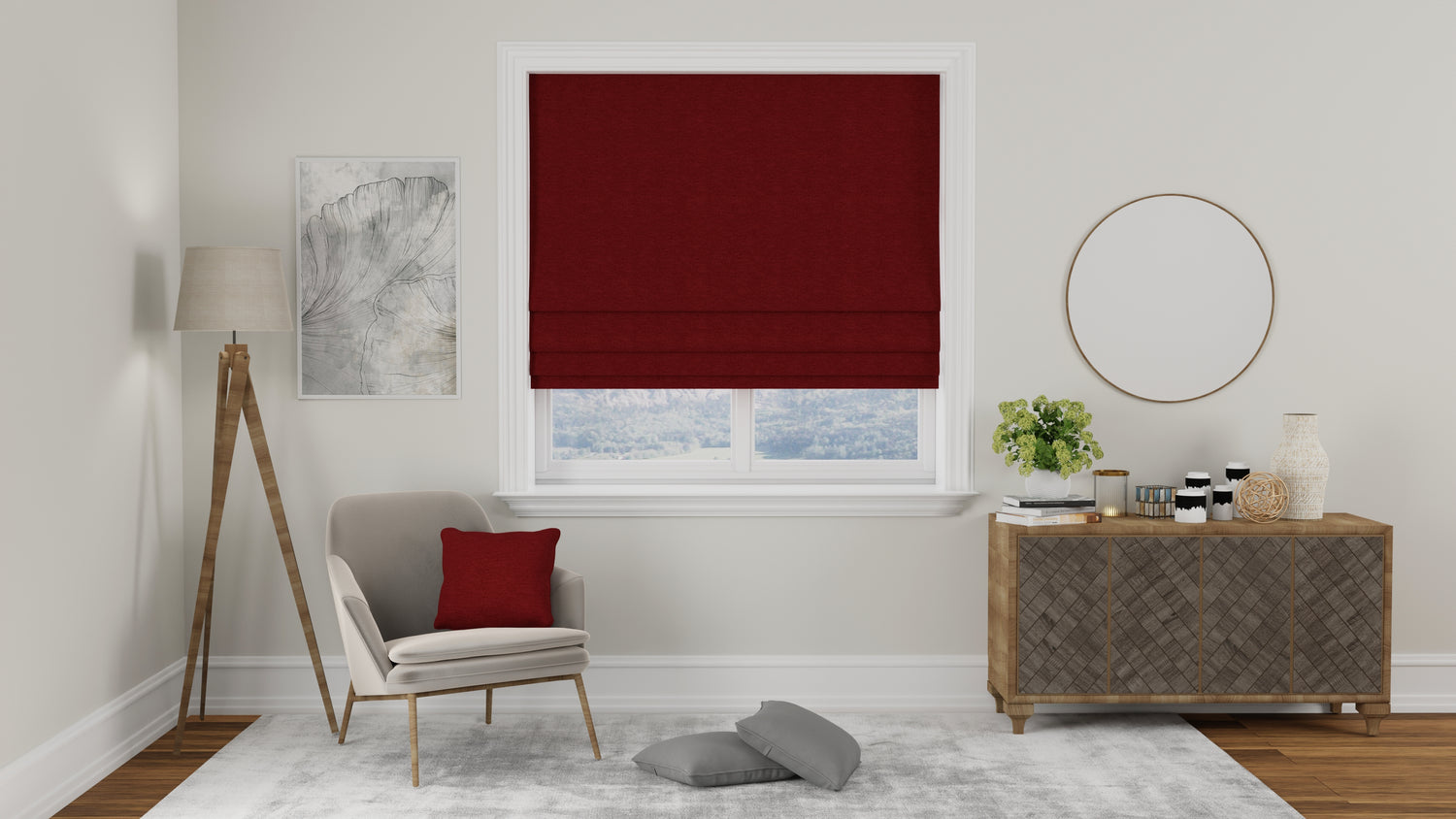 Kensington Made to Measure Roman Blind Brick