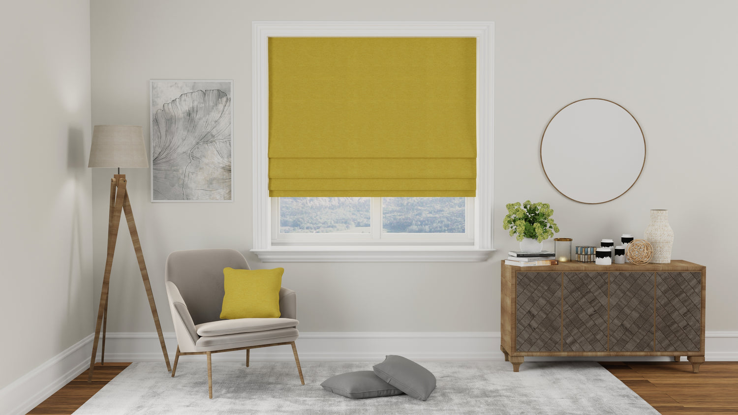 Kensington Made to Measure Roman Blind Chartreuse