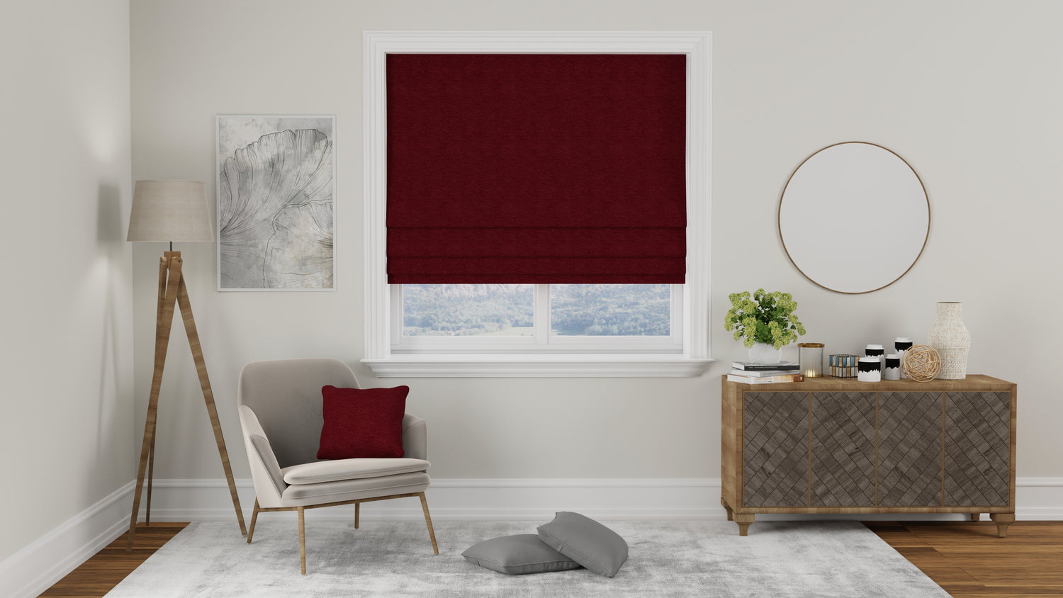 Kensington Made to Measure Roman Blind Rosso