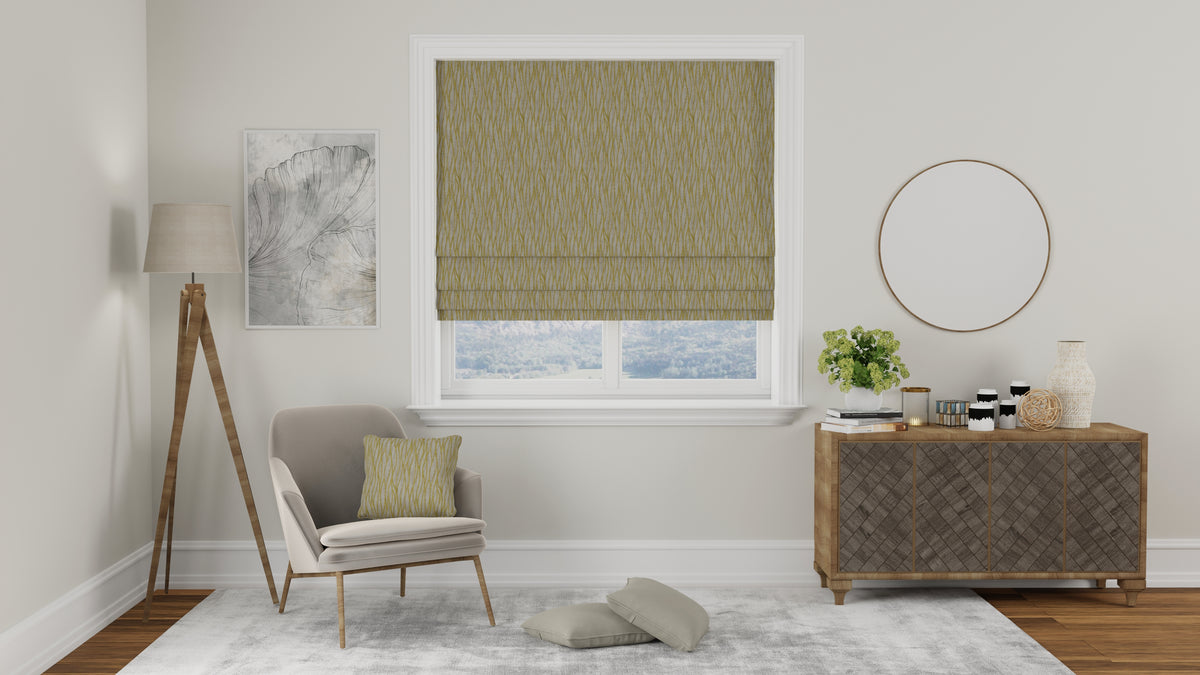 Linear Made to Measure Roman Blind Ochre