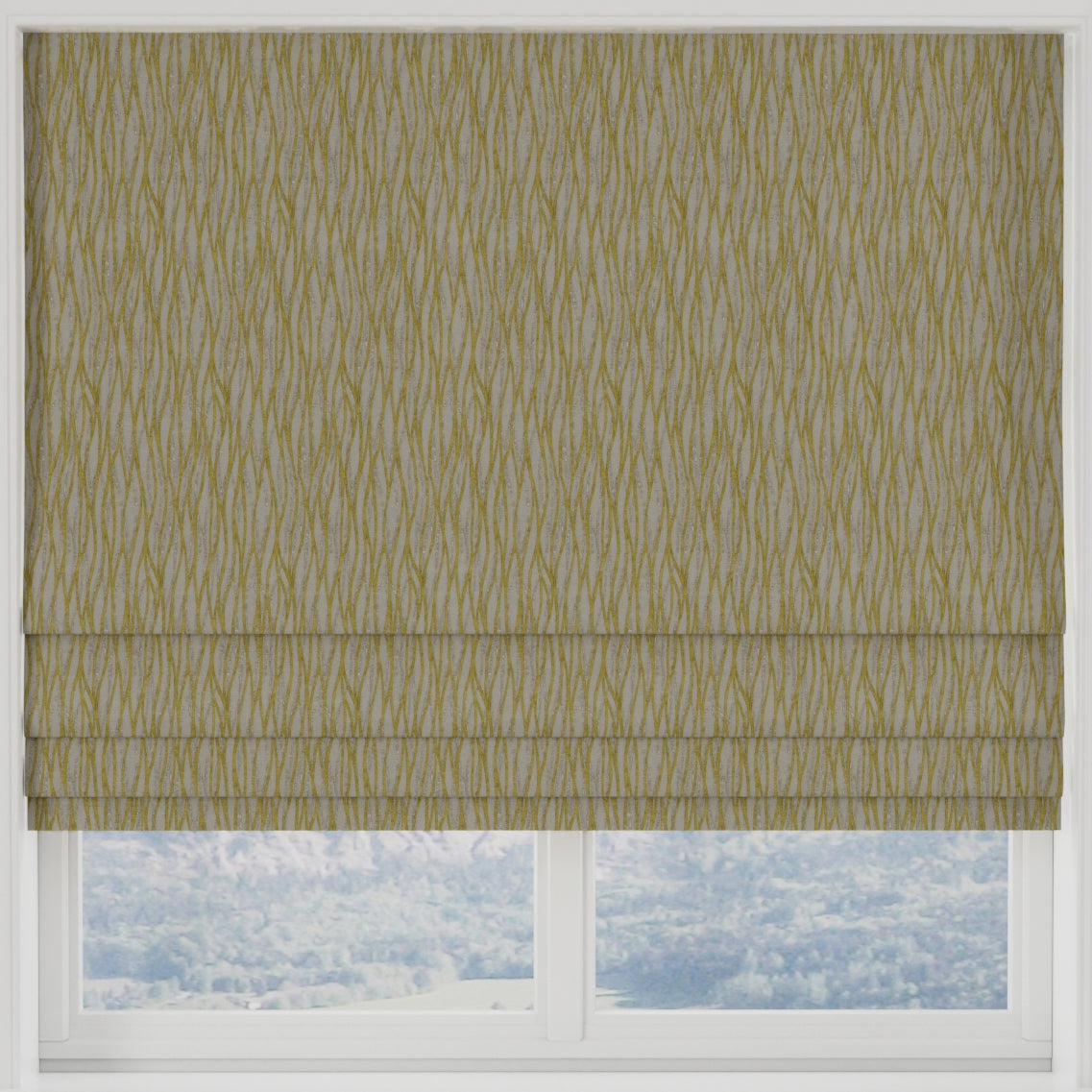 Linear Made to Measure Roman Blind Ochre