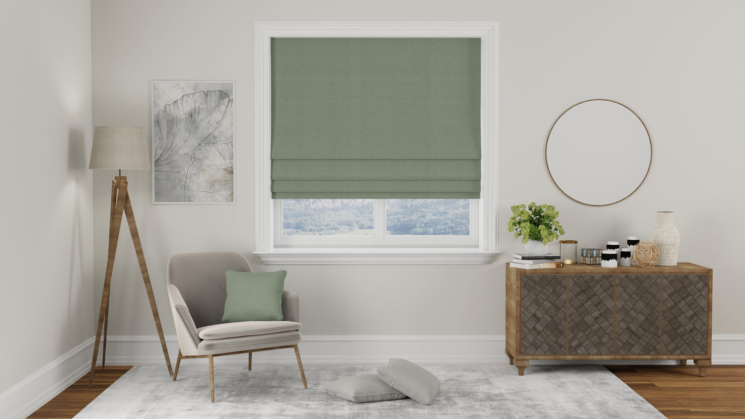 Modena Recycled Made to Measure Roman Blind Leaf