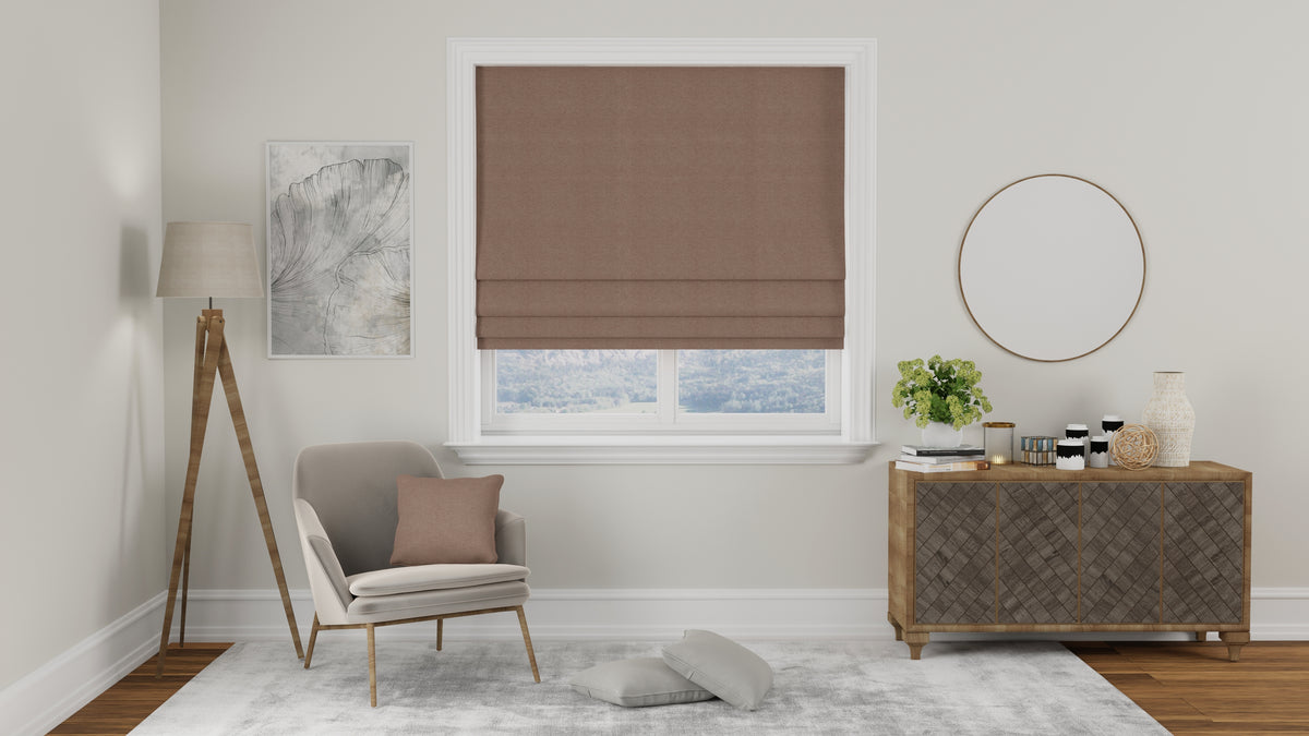 Modena Recycled Made to Measure Roman Blind Cranberry