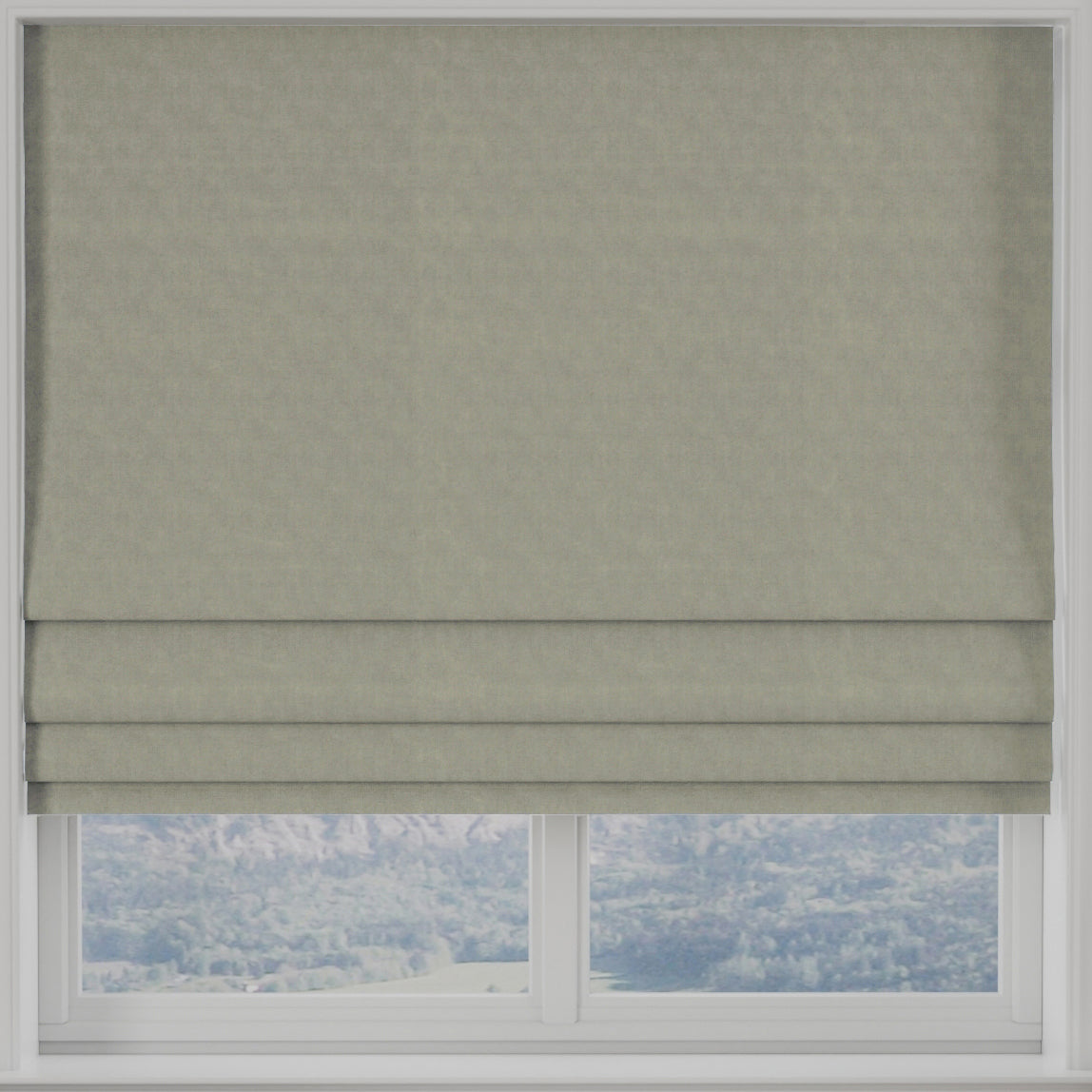 Turin Velvet Made to Measure Roman Blind Mink