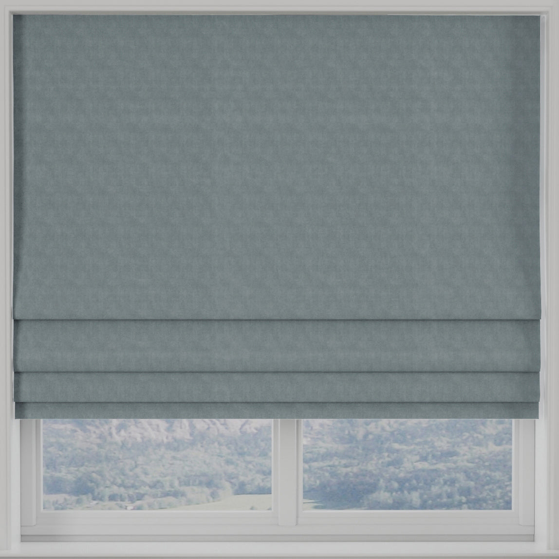 Turin Velvet Made to Measure Roman Blind Grey