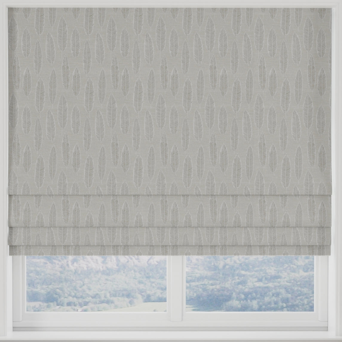 Quill Made to Measure Roman Blind Chalk