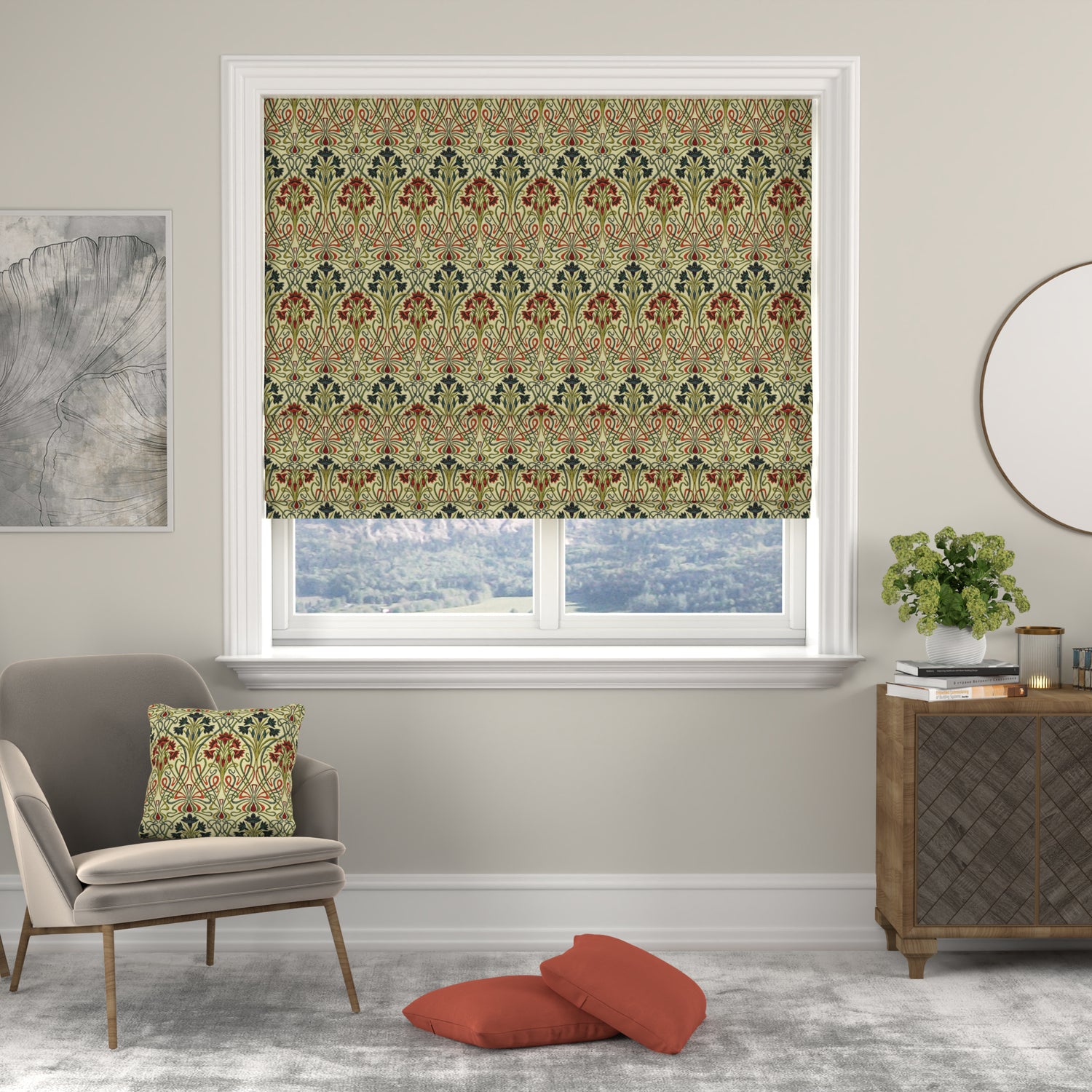 Tiffany Printed Made to Measure Roman Blind Jewel