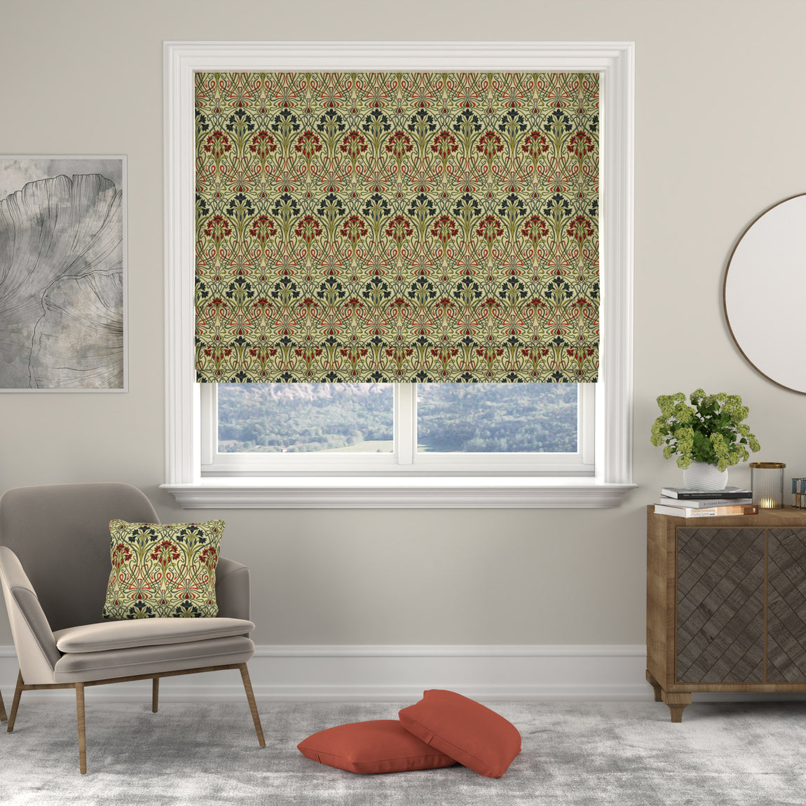 Tiffany Printed Made to Measure Roman Blind Jewel