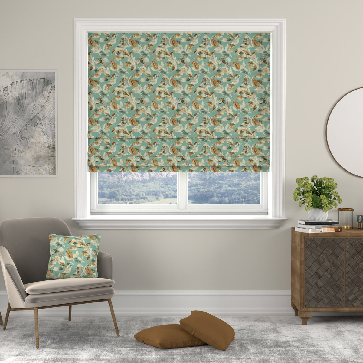 ANTE DECOR Zara Made to Measure Roman Blind Blue