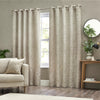 Bali Botanical Jacquard Ready Made Eyelet Curtains Natural