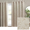 Bali Botanical Jacquard Ready Made Eyelet Curtains Natural