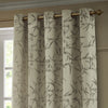 Paoletti Bamboo Jacquard Ready Made Eyelet Blockout Curtains Champagne
