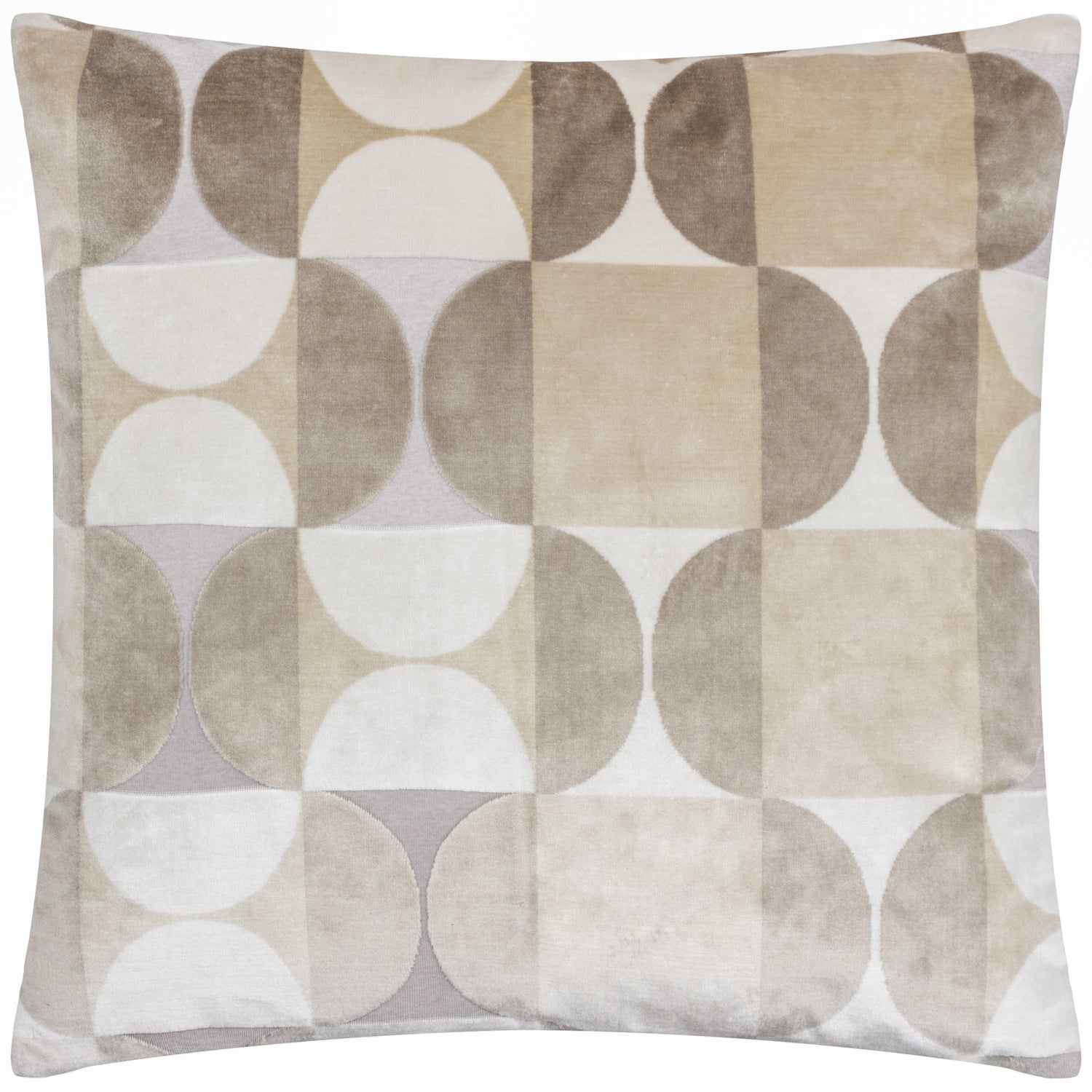 Bardot Cut Velvet Filled Cushion 50cm x 50cm Natural