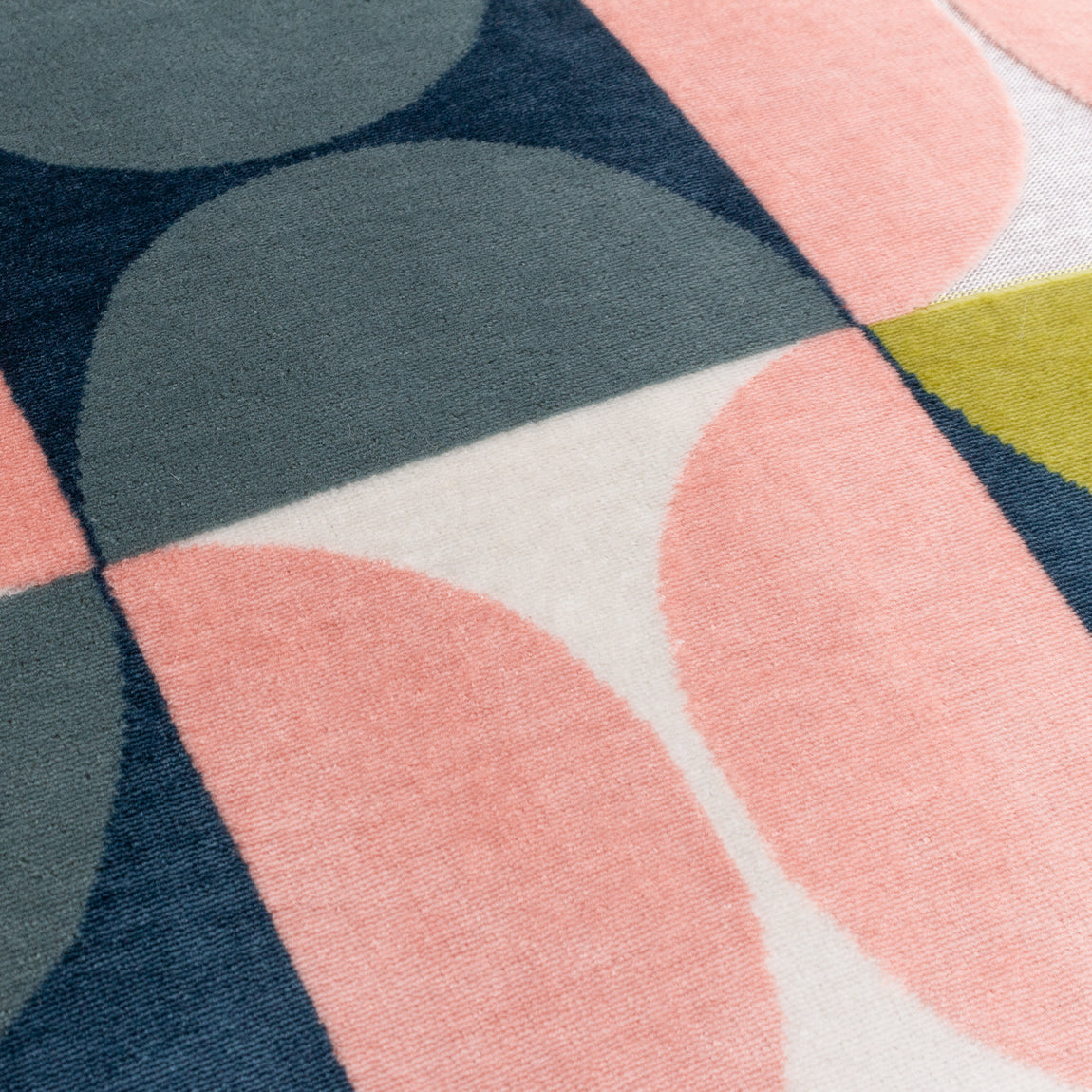 Bardot Cut Velvet Filled Cushion 50cm x 50cm Pink Avo Green