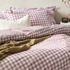 Barton Check Reversible Duvet Cover Bedding Set Berry