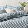 Barton Check Reversible Duvet Cover Bedding Set Navy