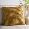 Appletree Bobble Quilted Velvet Touch 55cm x 55cm Filled Cushion Ochre