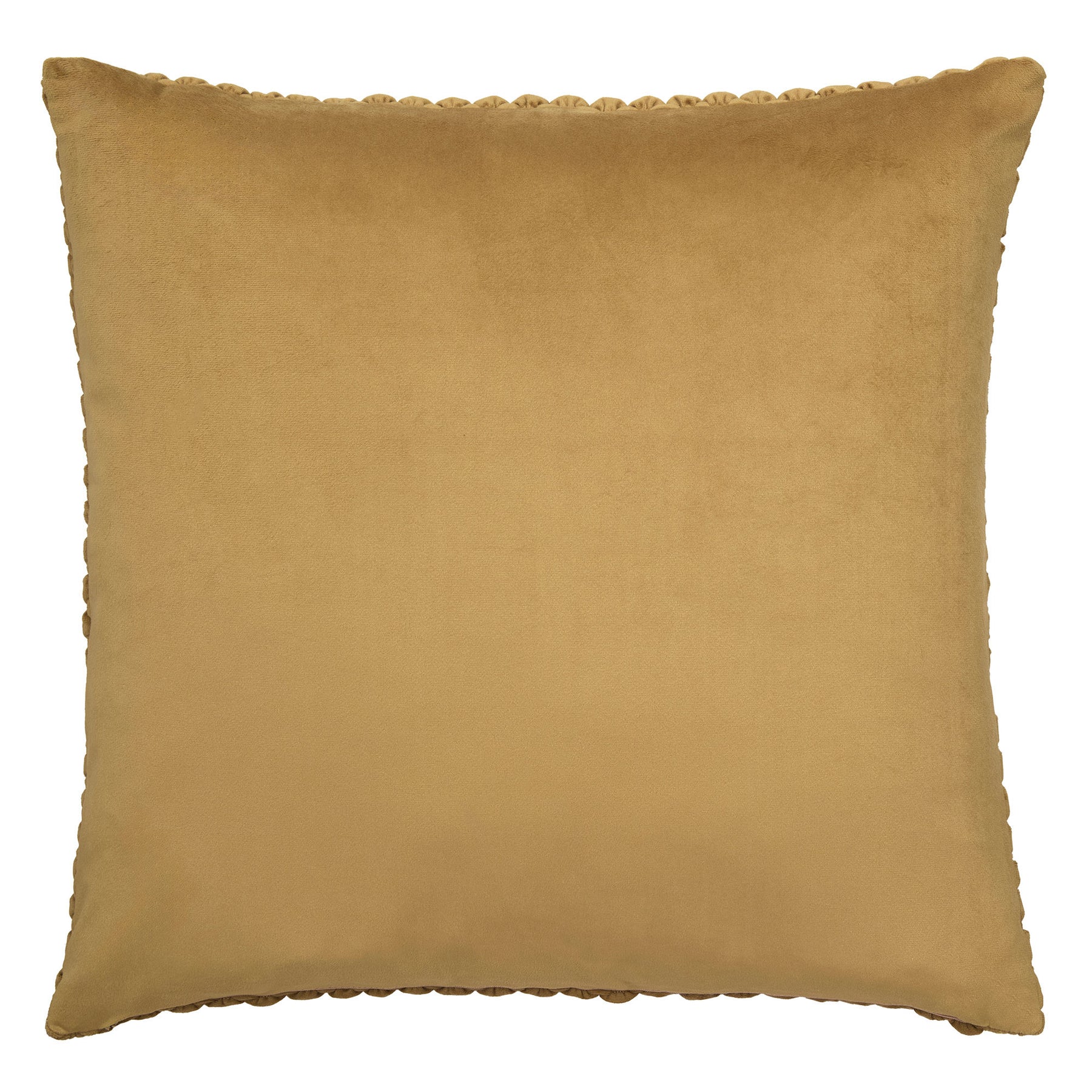 Appletree Bobble Quilted Velvet Touch 55cm x 55cm Filled Cushion Ochre