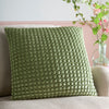 Appletree Bobble Quilted Velvet Touch 55cm x 55cm Filled Cushion Olive