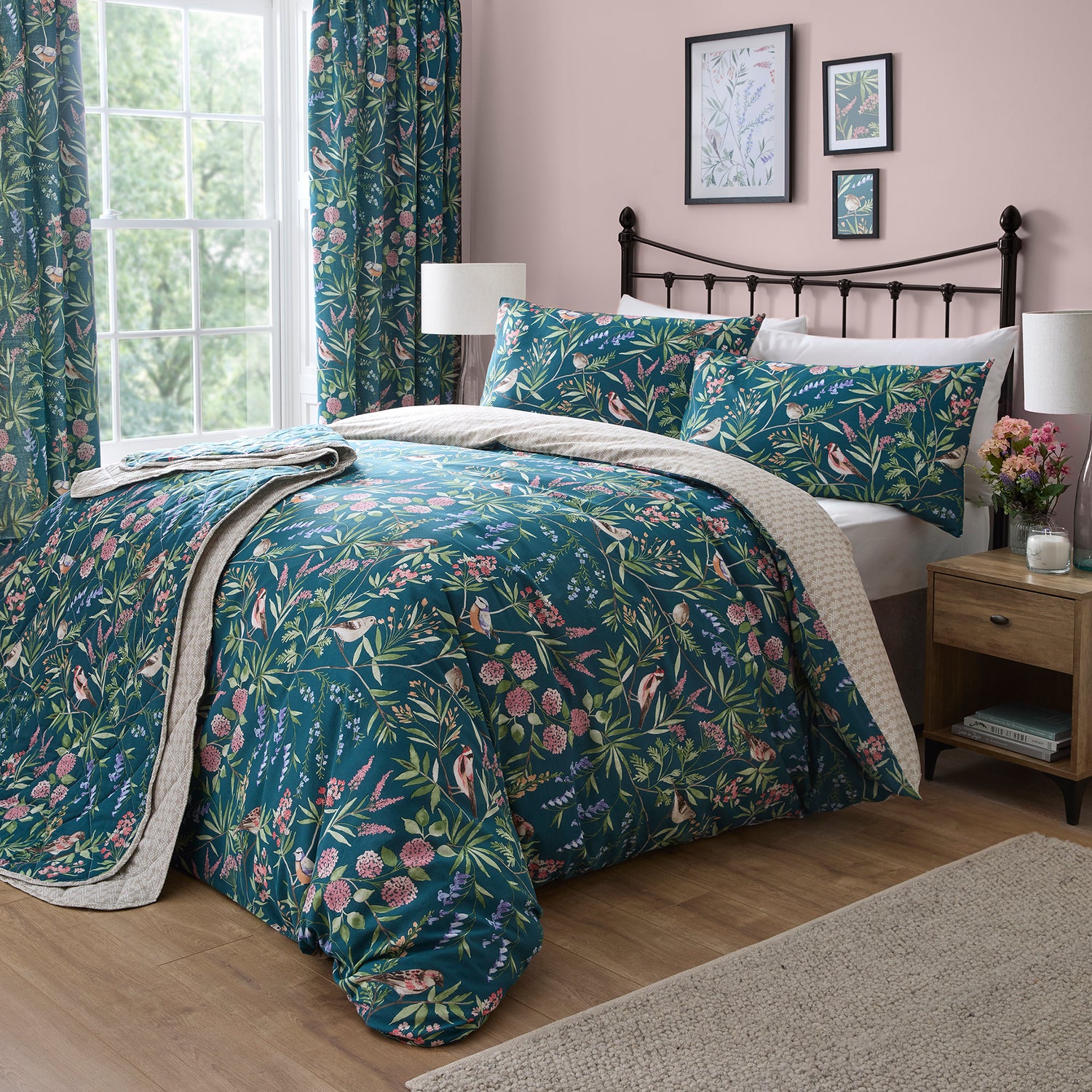 Dreams & Drapes Caraway 200cm x 230cm Bedspread Green