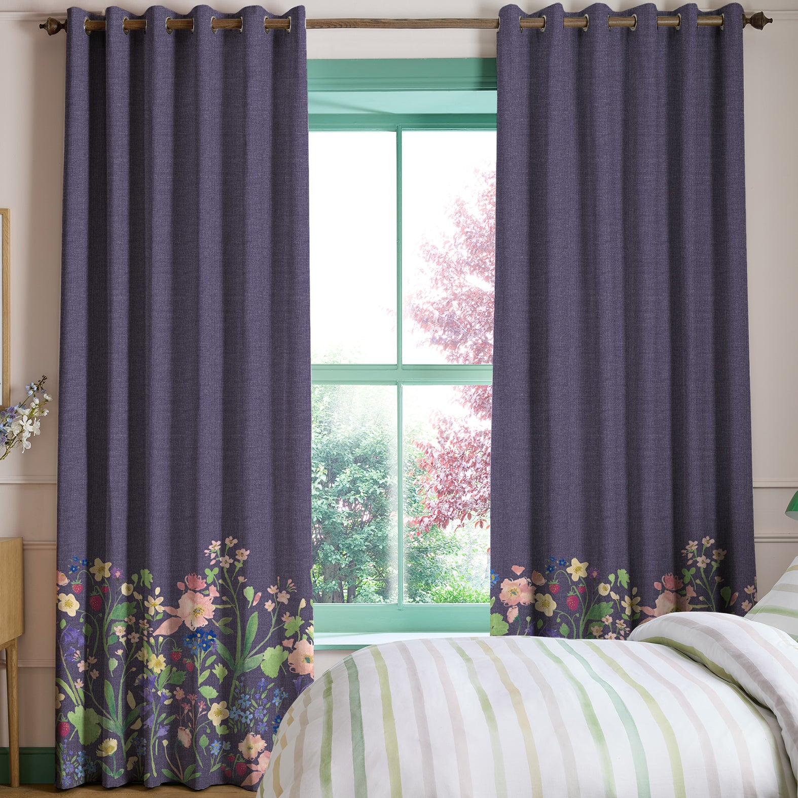 Bluebellgray Berneray Made To Measure Roman Blind Midnight