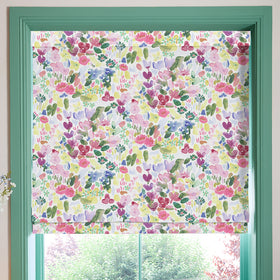 Bluebellgray Flora Made To Measure Roman Blind Cerise
