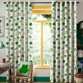 Wee Blue Bell Little Frogs Made To Measure Curtains Pond