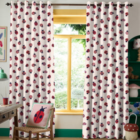 Wee Blue Bell Little Ladybirds Made To Measure Curtains Poppy
