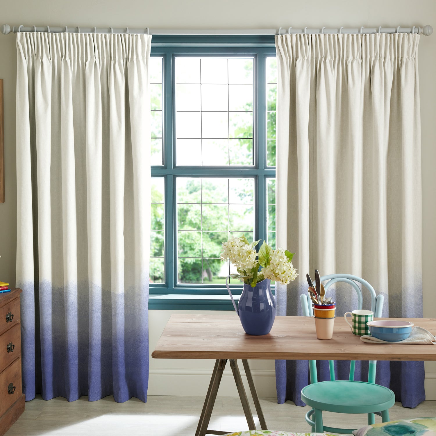 Bluebellgray Ombre Made To Measure Roman Blind Cornflower