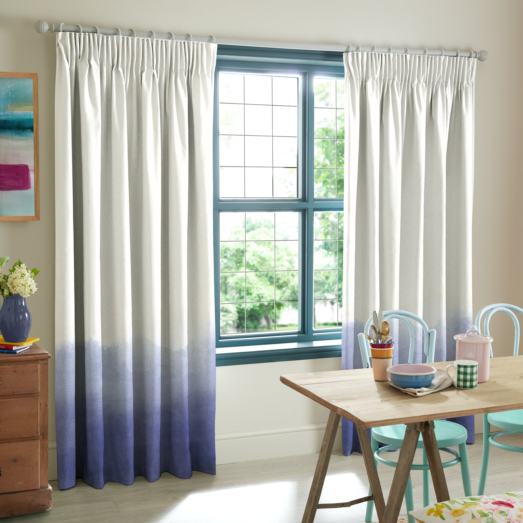 Bluebellgray Ombre Made To Measure Curtains Cornflower