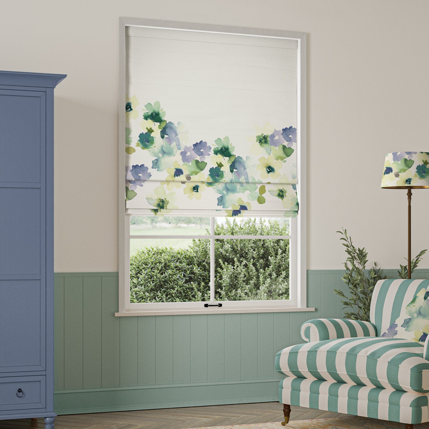 Bluebellgray Sanna Made To Measure Roman Blind Bay