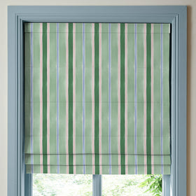 Bluebellgray Seaside Stripe Made To Measure Roman Blind Seaglass