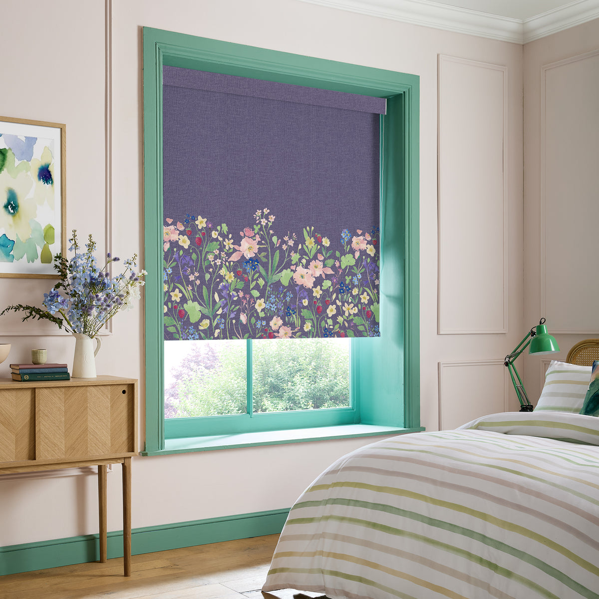 Bluebellgray Berneray Blackout Made To Measure Roller Blind Midnight