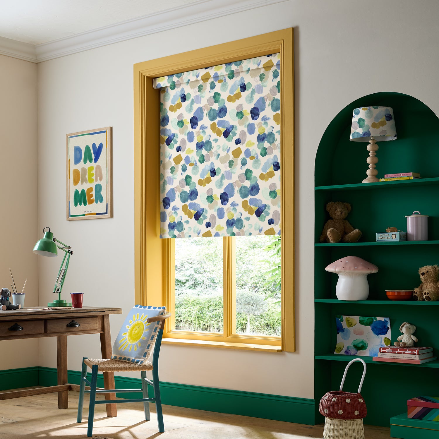 Wee Blue Bell Dreamer Blackout Made To Measure Roller Blind Cloud