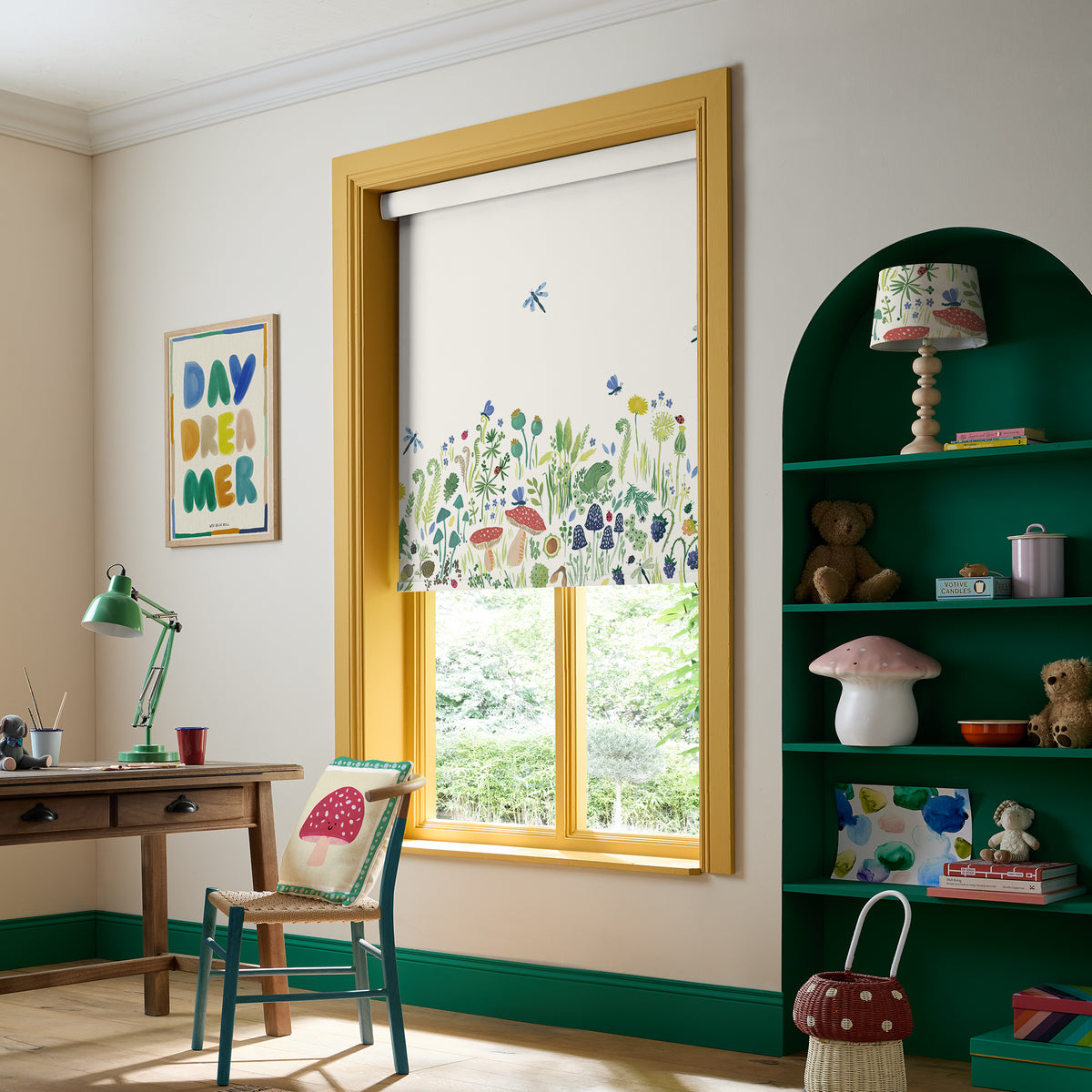 Wee Blue Bell Garden Explorer Panel Blackout Made To Measure Roller Blind Spring