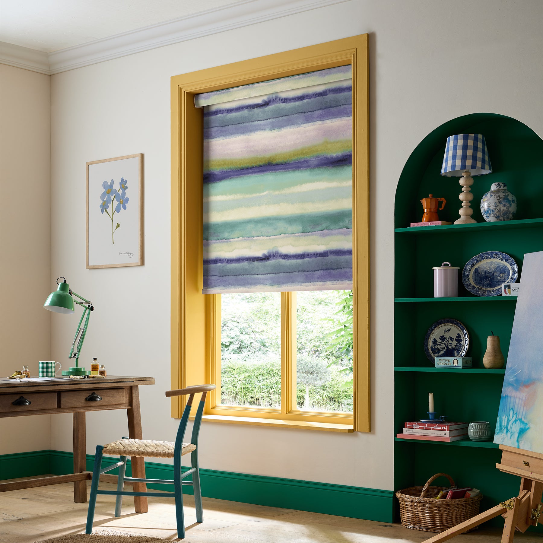 Bluebellgray Hebrides Blackout Made To Measure Roller Blind Atlantic