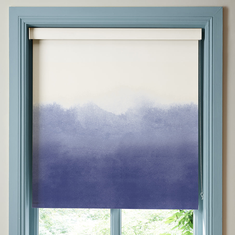Bluebellgray Ombre Blackout Made To Measure Roller Blind Cornflower