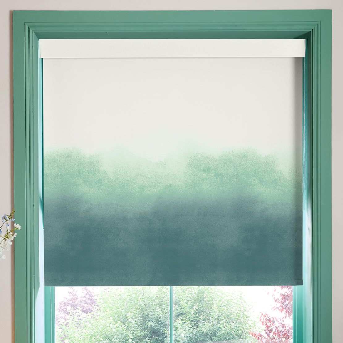 Bluebellgray Ombre Blackout Made To Measure Roller Blind Teal