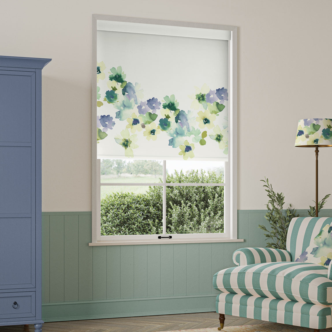Bluebellgray Sanna Blackout Made To Measure Roller Blind Bay
