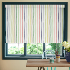Bluebellgray Watercolour Stripe Translucent Made To Measure Roller Blind Tetbury