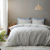 Pineapple Elephant Zanzibar Yarn Dyed Stripe Duvet Cover Bedding Set Blue