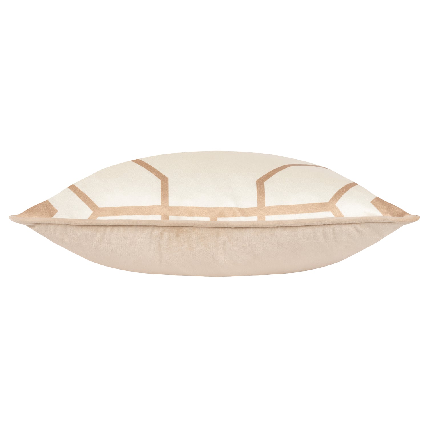 Furn Bee Deco Geometric Filled Cushion 43cm x 43cm Champagne