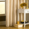 Paoletti Belmont Chenille Jacquard Ready Made Eyelet Curtains 66 x 72 Beige