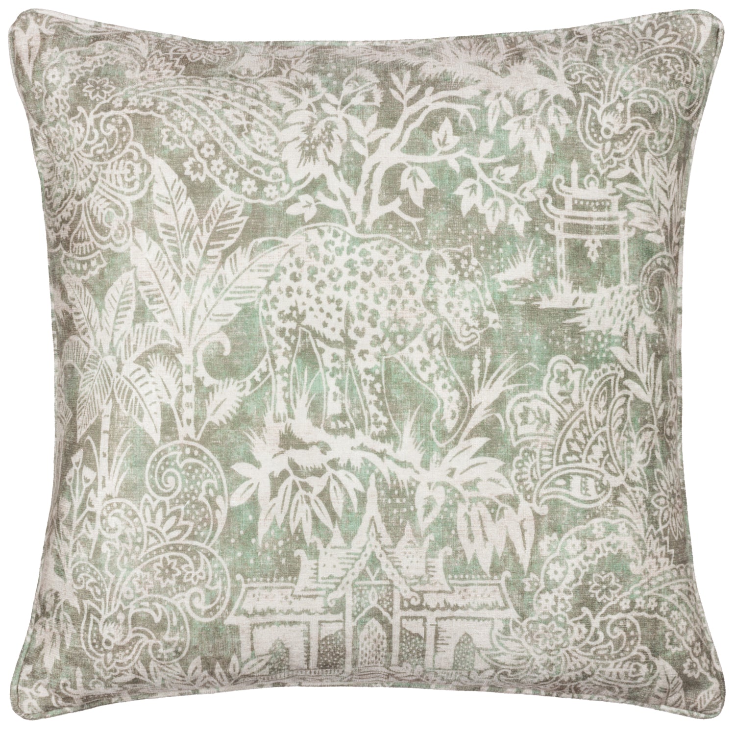 Bengal Chenille Filled Cushion 50cm x 50cm Sage