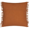 Yard Beni Check Fringed Filled Cushion 45cm x 45cm Ginger Natural
