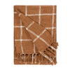 Beni Check Fringed Throw 130cm x 180cm Ginger Natural