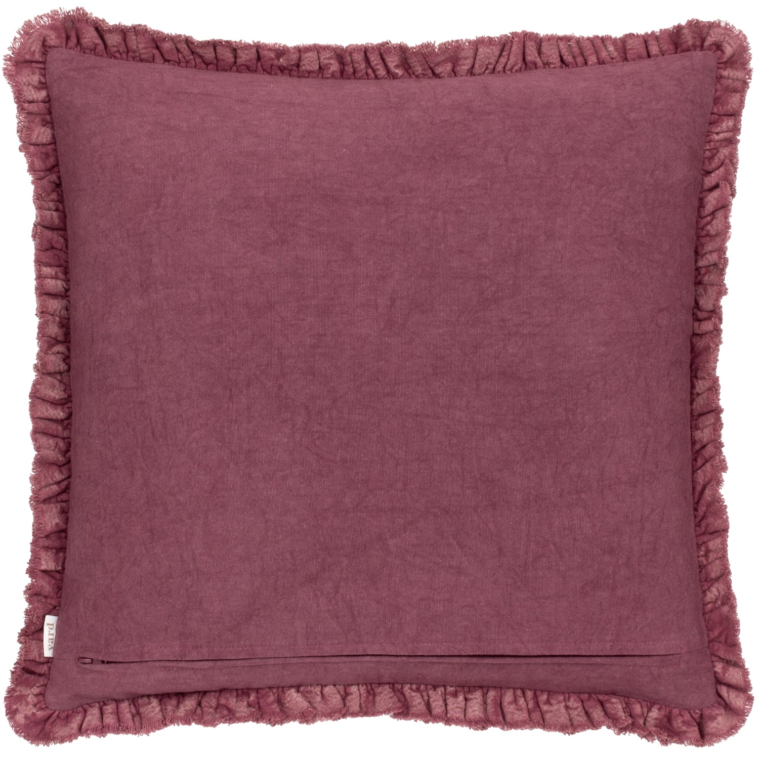 Bertie Cotton Velvet Filled Cushion 45cm x 45cm Burnt Red