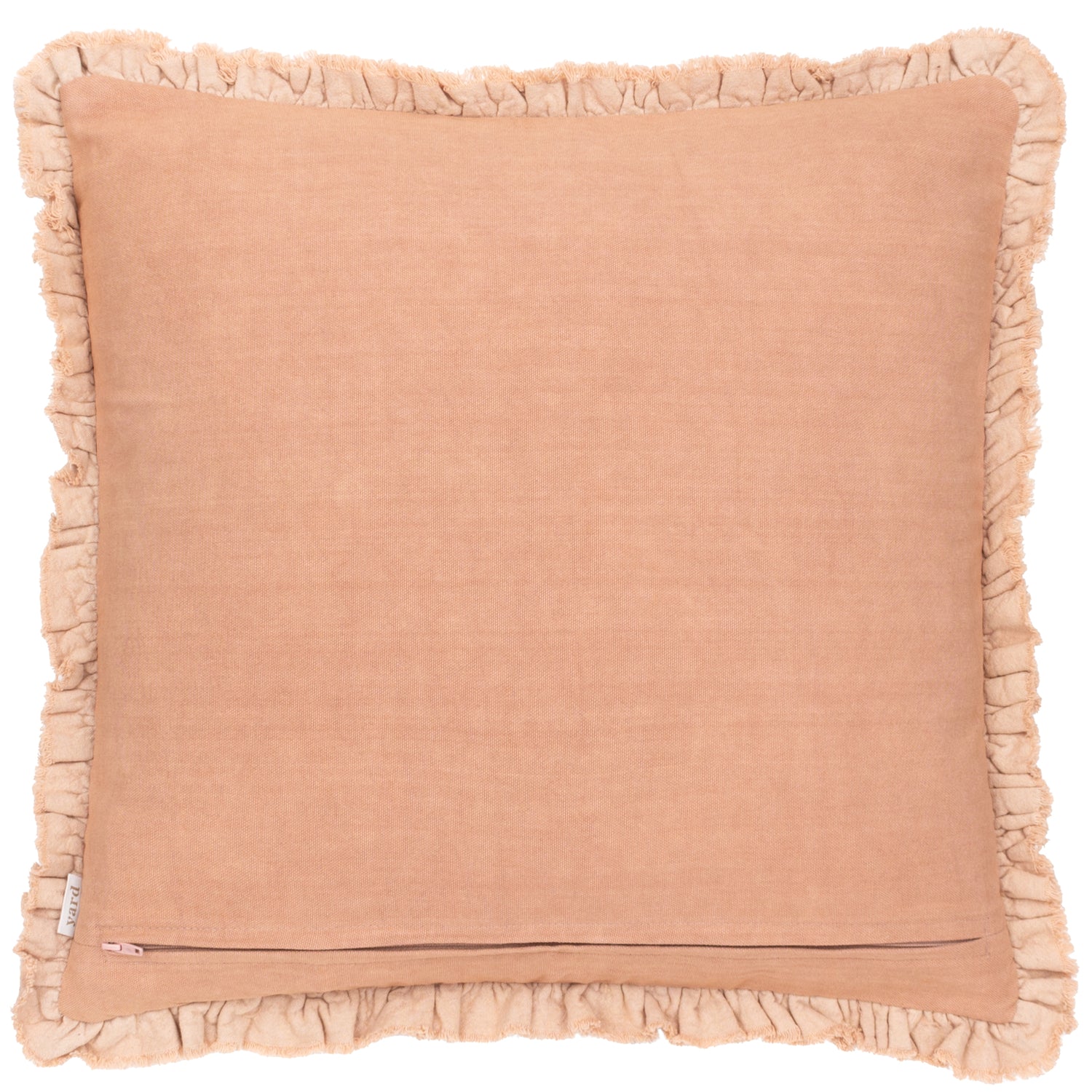 Bertie Cotton Velvet Filled Cushion 45cm x 45cm Cashew