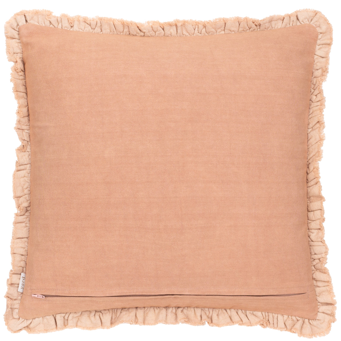 Bertie Cotton Velvet Filled Cushion 45cm x 45cm Cashew